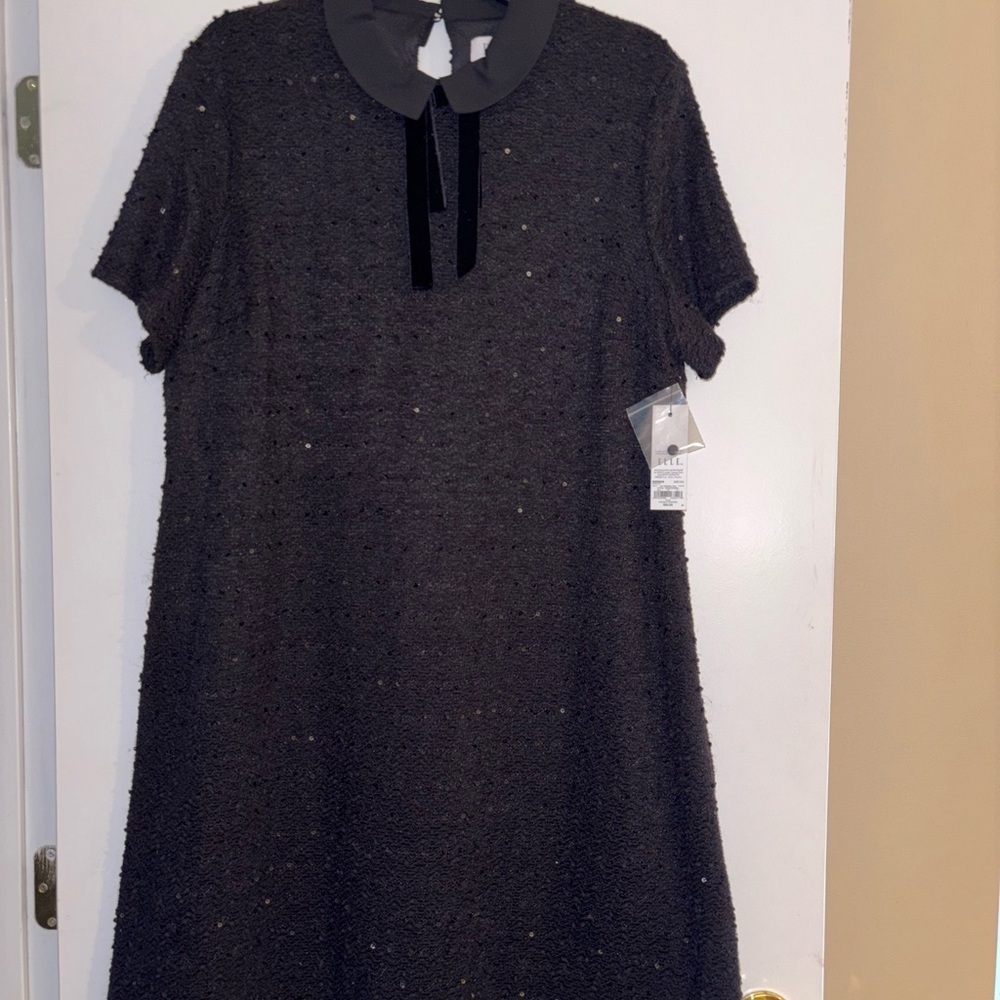 NWT Elle Black Dress with Peter Pan Collar
